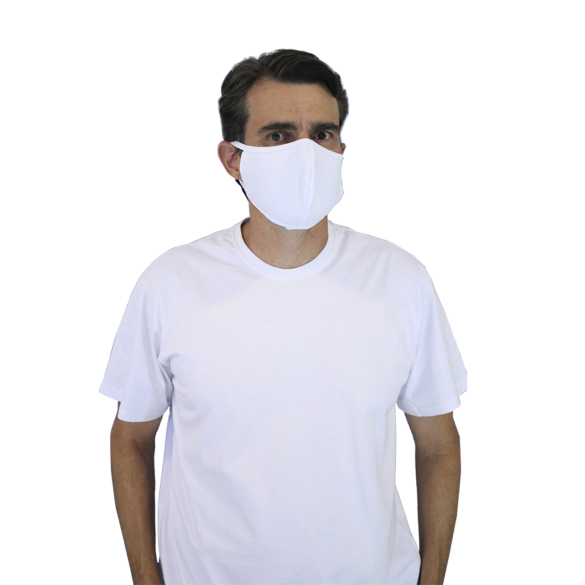 MÁSCARA DE PROTEÇÃO ANATÔMICA LISA - MALHA DUPLA / VENDA EM ATACADO MIN 100 UNDS