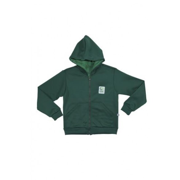 CASACO COM ZIPER E CAPUZ COC