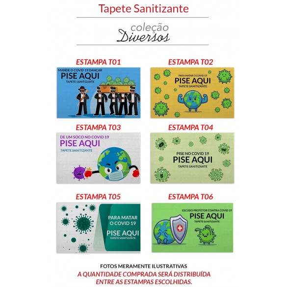 TAPETE ATOALHADO SANITIZANTE - GRANDE 70x130cm