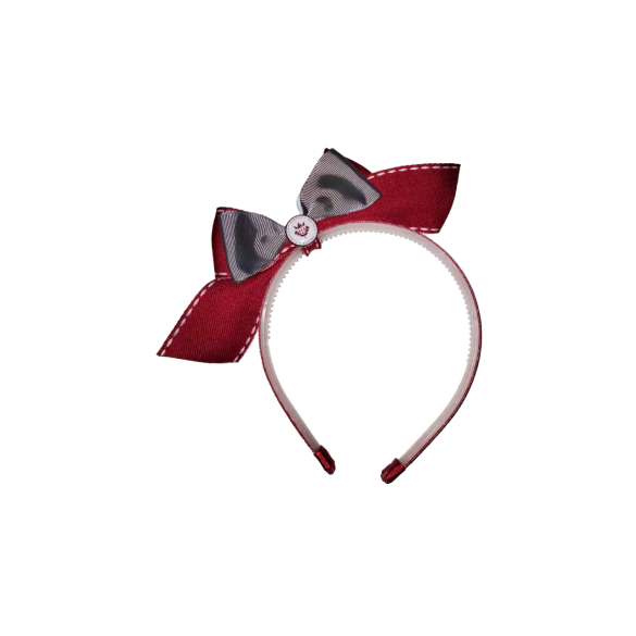 TIARA MANU COM LACO BORDO E CINZA