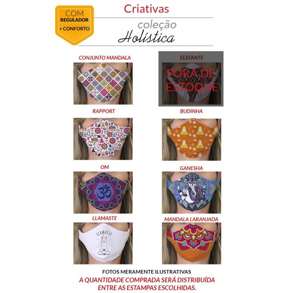 MÁSCARA DE PROTEÇÃO PREMIUM - HOLÍSTICA