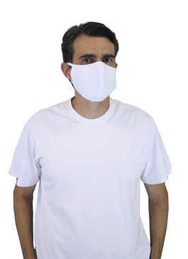 MÁSCARA DE PROTEÇÃO ANATÔMICA LISA - MALHA DUPLA / VENDA EM ATACADO MIN 100 UNDS 