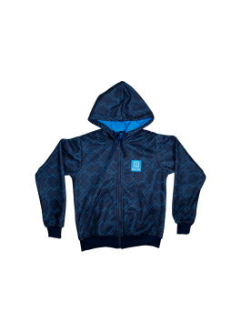 CASACO COM ZIPER E CAPUZ BLUE 