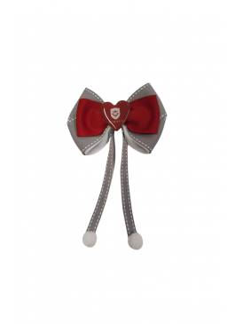 LACO ALICE COM PONTAS CINZA E BORDO 