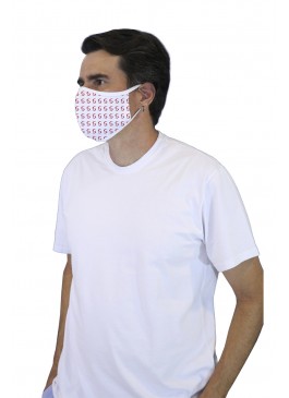 MÁSCARA DE PROTEÇÃO ANATÔMICA PERSONALIZADA - MALHA PP DUPLO  - ATACADO/ MÍNIMO 100 UND 