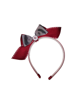 TIARA MANU COM LACO BORDO E CINZA 