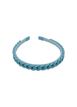 TIARA CORRENTE AZUL CLARO 